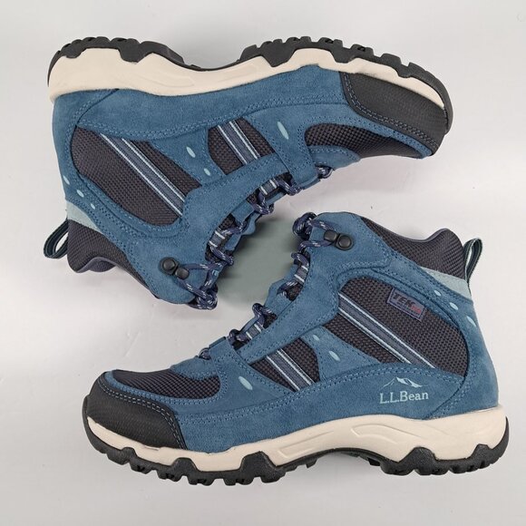NEW LL Bean Hiking Boots Women 8.5 WIDE Trail Model 4 Slate Raw Indigo 299640 - Picture 4 of 14